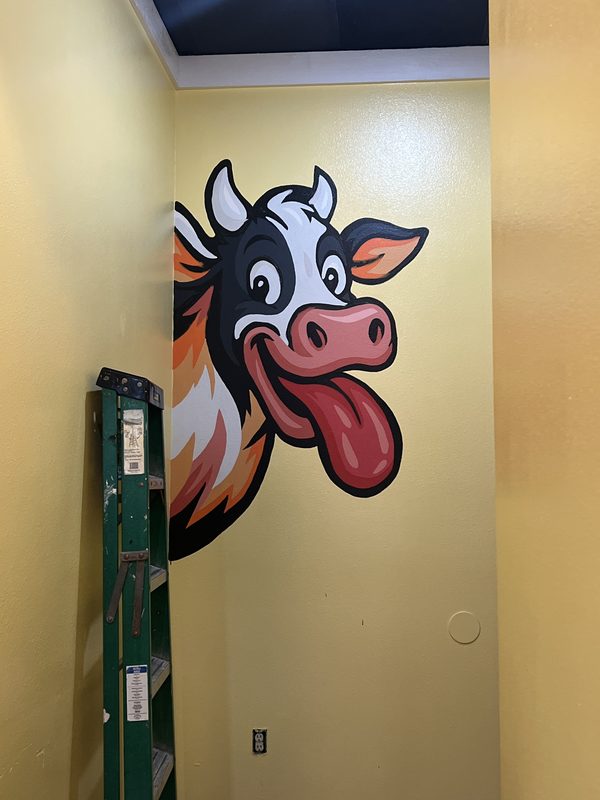 Custom mascot mural
